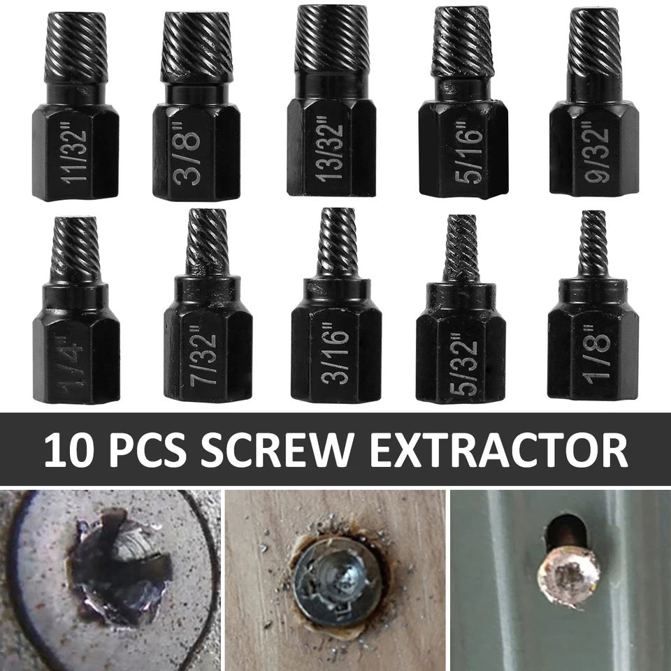 The Tool Master™ Screw & Bolt Extractor Set